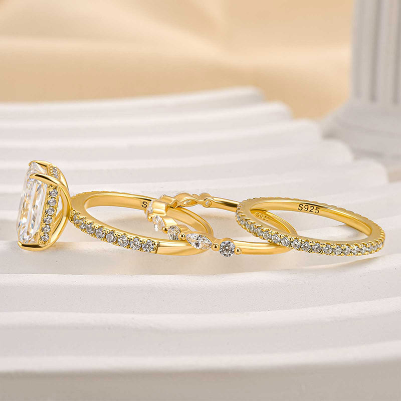 Set de Anillos de Boda Jaily 3PC | Oro